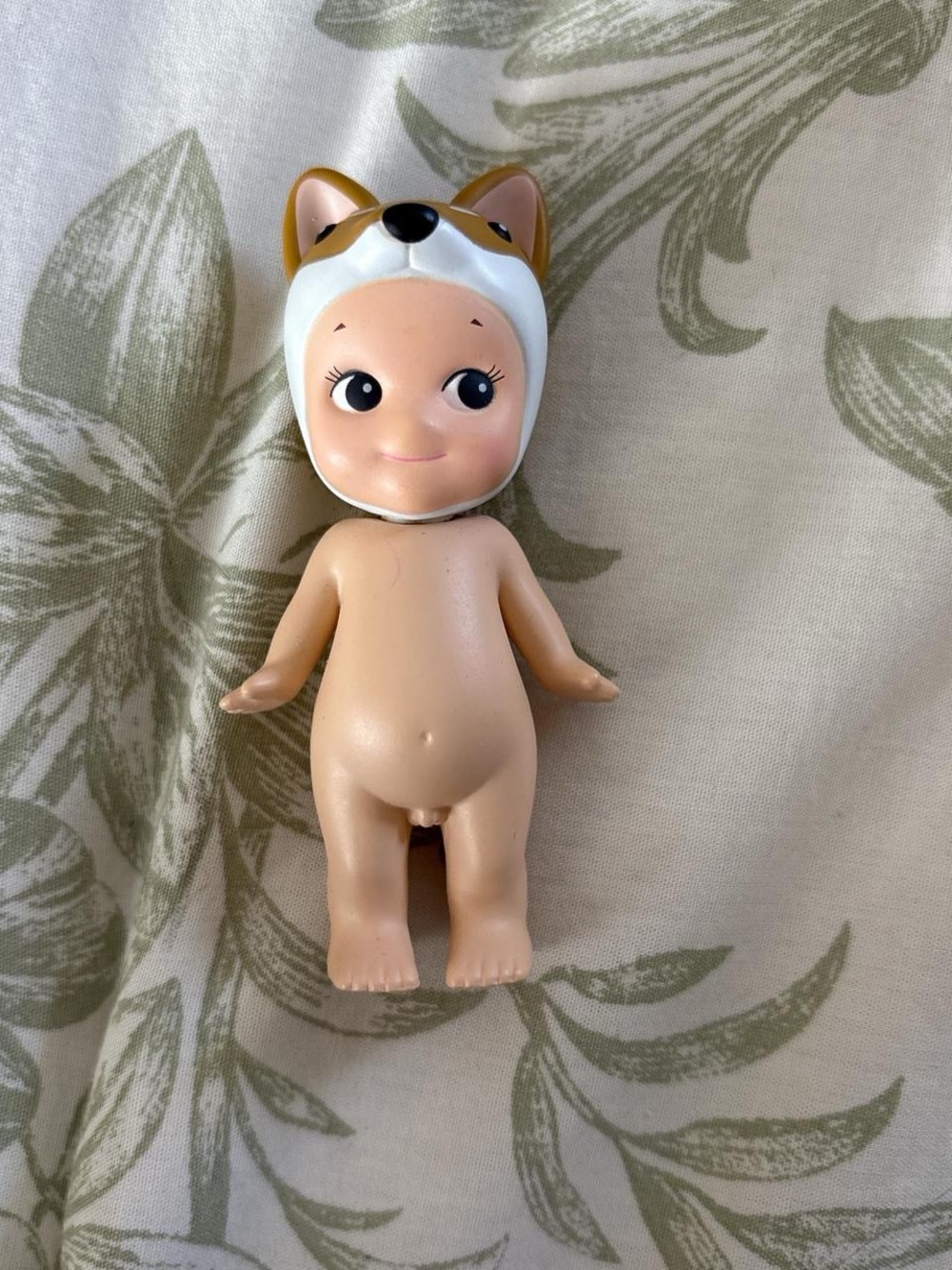 Kids Bath Doll with Fox Hat - White & Tan